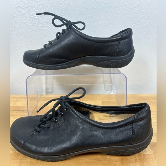 Hotter Dew Women’s Leather Lace Up Comfort Concept Work Shoe Sneaker Black Sz 9 - Picture 4 of 9